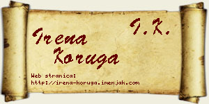Irena Koruga vizit kartica